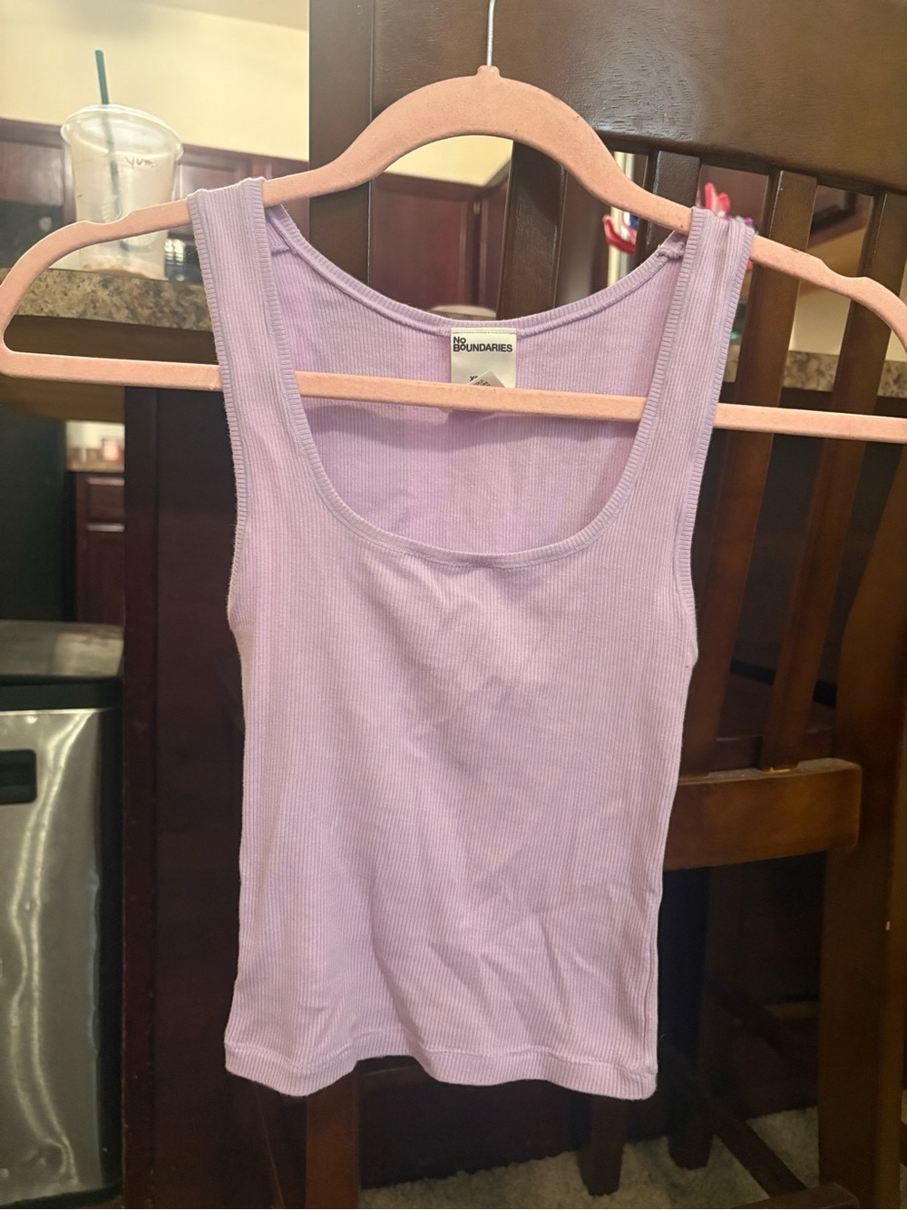 No Boundaries Lilac Ribbed Tank Top - Women's
